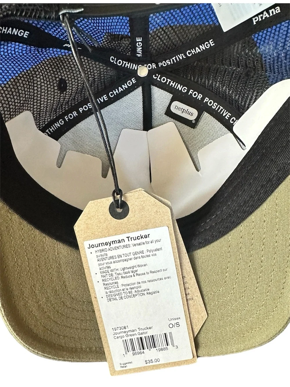Prana Journeyman Later Gator Trucker Cap